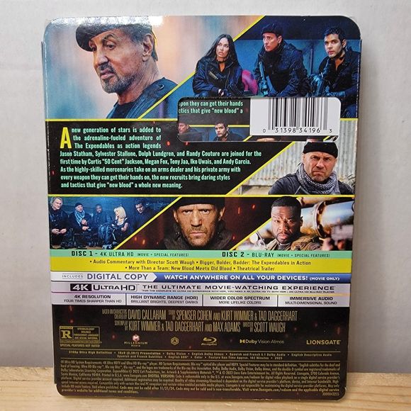 4KULTRAHD/BLURAY/DIGITAL Expend4bles (Expendables 4) w/ slip cover SEALED - Picture 2 of 2